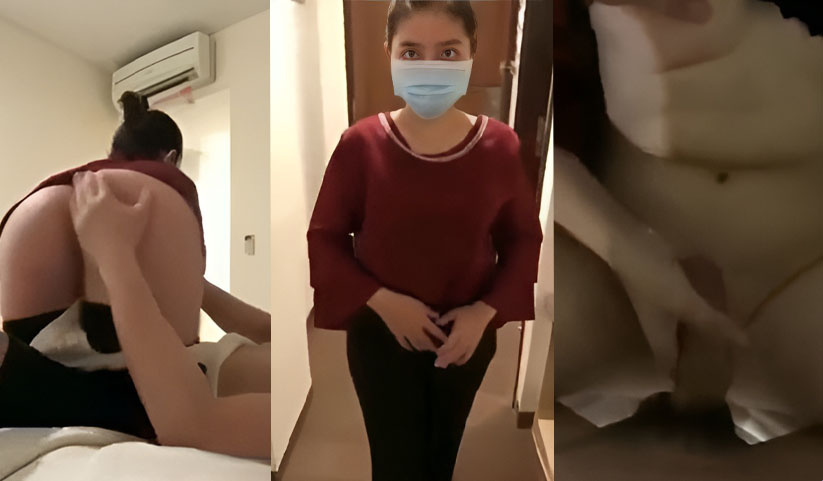 Sinusuri ng Western guy ang Vietnamese massage girl...